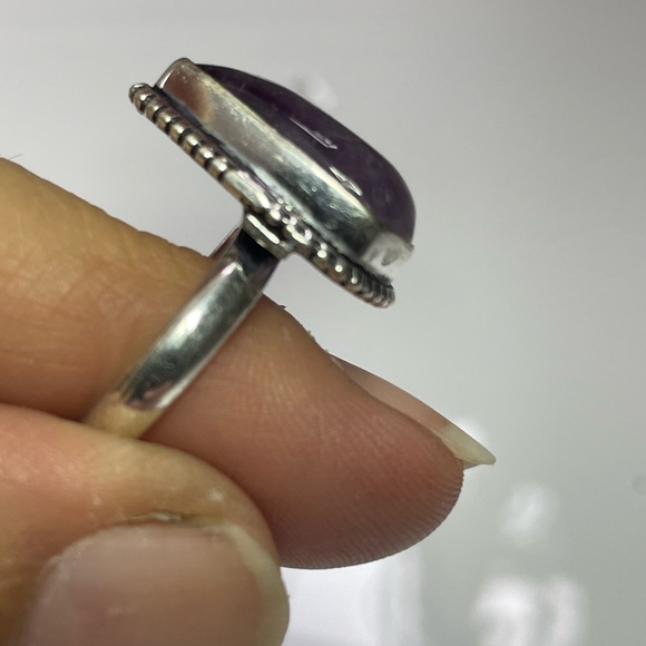 NWT Women's lilac ring plated in sterling silver. Size 7 - Picture 14 of 17